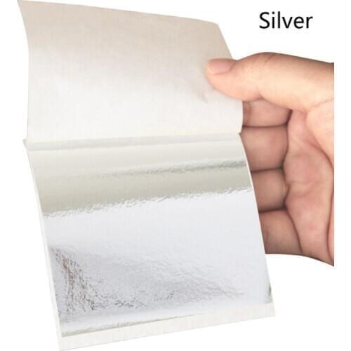 100Pcs Imitation Gold Sliver Copper Foil Papers Leaf Leaves Sheets Foil Paper Gilding Craft Resin Jewelry Making Filling