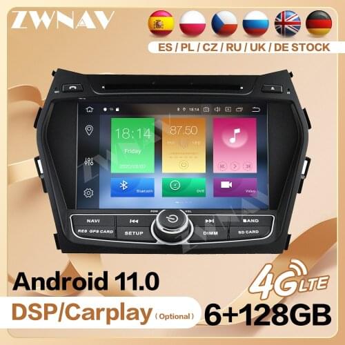 128G Carplay 2 Din Radio Receiver For Hyundai IX45 Santa Fe 2014 2015 2016 Android Player Video GPS Head Unit Auto Audio Stereo