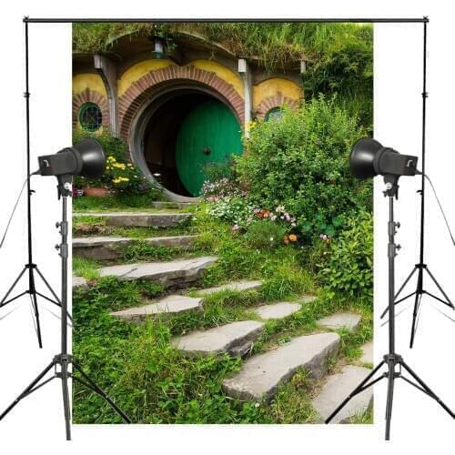 150x220cm New Zealand Parks Photography Background Shrubs Bench Backdrop Matamata Hobbiton Park Nature Theme Studio Backdrop