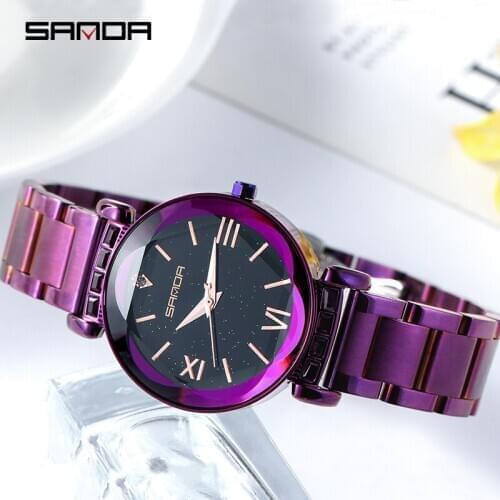 2019 Luxury Brand lady Crystal Watch Women Dress Watch Fashion Rose Gold Quartz Watches Female Stainless Steel Wristwatches 1002