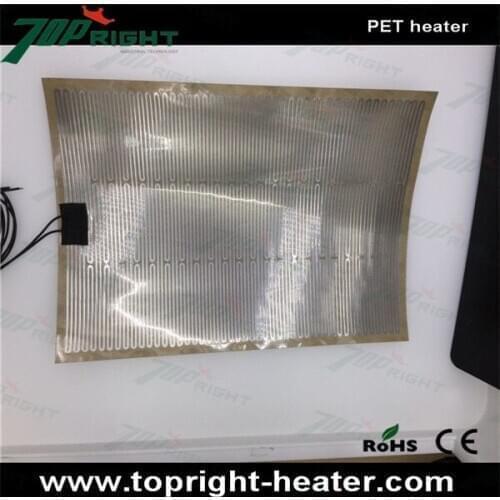 230v Polyimide film heater with adhesive backing with 1000mm wire