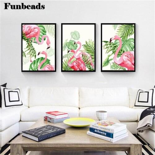 3 DIY diamond painting flamingo full four horn diamond embroidery Mosaic sales rhinestone picture home decoration FF303