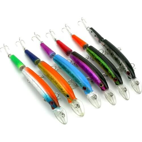 6Pcs Jointed Life-like Swimming Swimbait Hard Baits Minnow Fishing Lure Baits Kit