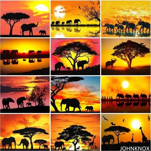 Diamond Painting Elephant Deer 5D Diy Diamond Embroidery Full Round& Square Drill Diamond Mosaic Cross Stitch Home Decor