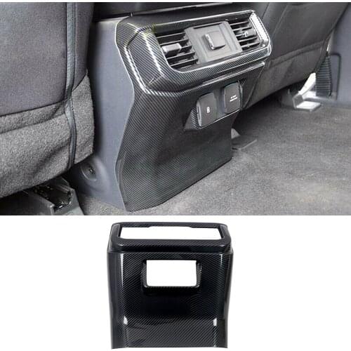 Car Accessories for Ford F-150 F150 2021 2022 Carbon Fiber Painted Interior Rear Air Vent Outlet Panel Cover Trim
