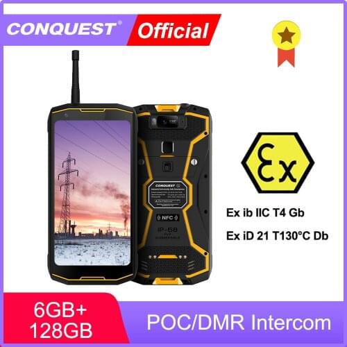 CONQUEST S12 Pro ATEX POC/DMR Walkie Talkie Phone IP68 Waterproof Smartphones Rugged Smartphone Cell phone Mobile Phones