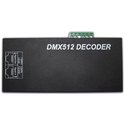 DC12-24V 12A rgb PWM 3 channel digital display DMX512 decoder