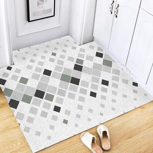 Decor Floor Doormat Carpet Easy To Clean Can Be Cut Non-slip Doormat Living Room Bedroom Bathroom Hallway PVC Kitchen Mat Carpet