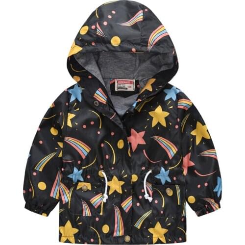 Children Cartoon Jacket Spring Autumn Long Sleeved Clothes Boy Animal Hooded Coat Cartoon Dinosaur Zipper Outwear 2-8T