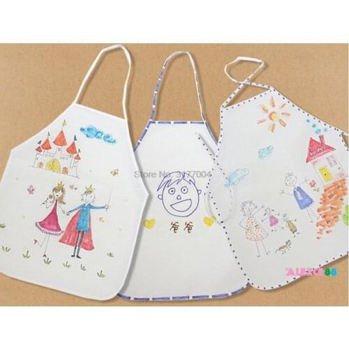 DHL 500pcs Kids Kindergarten Disposable Aprons Kitchen Baking DIY Painting Cooking Drink Food Apron 40x50cm Kid Craft Toy