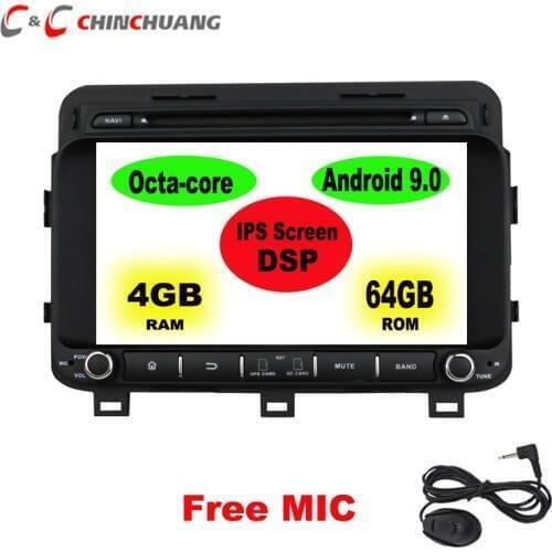 IPS DSP 64GB 4GB Octa Core Android 9.0 Car DVD Player for Kia K5 Optima 2014 2015 Radio GPS DVR WiFi, Support DAB+ AHD Camera