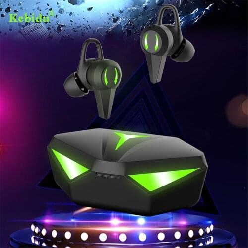 Kebidu wireless headphones TWS Earphone bluetooth Switch music/game gamer Microphone Bass earbuds headset