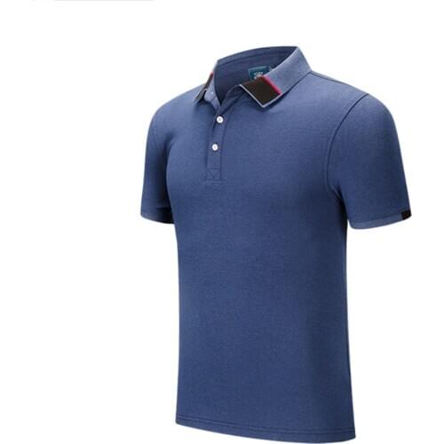 Mens summer high quality business short sleeve polo shirt pure color cotton bead floor pull frame elastic casual polo t-shirt