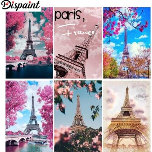 Dispaint Full Square/Round Drill 5D DIY Diamond Painting "Tower scenery" 3D Embroidery Cross Stitch 5D Home Decor Gift