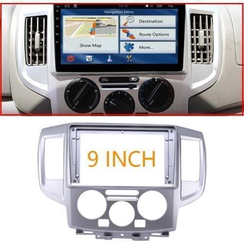 NEW-Car Radio Fascia Trim Kit, 9 Inch 2 Din Dash Panel DVD Frame Install Kit for Toyota NV200 2009