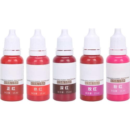 15ml Lips Tattoo Pigment Microblading Fast Coloring Lip Skin Tattoo Ink for Practice Permanent Makeup Tools for Tattoo Beginner