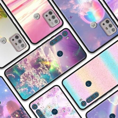 Rainbow Weather Phone case For Moto G30 G10 G9 G8 Power play G stylus one 5G hyper E6s Edge plus caso tpu fundsa coque