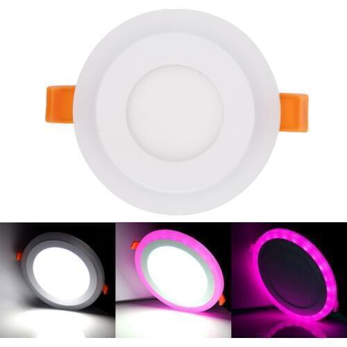 DHL free Remote Control 3 Models White+RGB Led Panel Light 6W-24W Ultra Thin Recessed LED Ceiling downlight Acrylic Panel Lamp