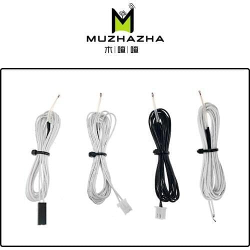 5pcs/lot 100K ohm NTC 3950 Thermistors Sensors with Cable 3D Printers Parts Temperature Part White 1M Line Accessories