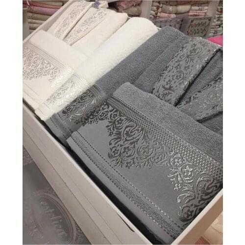 High Quality 6 Piece Family Bathrobe Set Anthracite Gray Pink Purple Pomegranate Blue White Cream Colors Bathrobes Towels