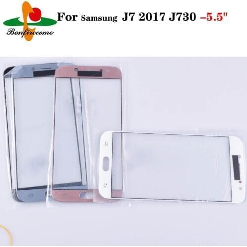 10Pcs\lot Replacement LCD Front Touch Screen Glass Outer Lens For Samsung Galaxy J7 2017 J730 J7 Pro J730F J730GM J730DS J730G