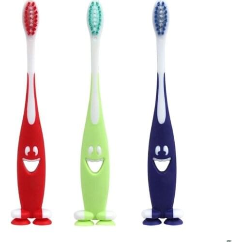 3Pcs Baby Soft-bristled Toothbrush Smiling Tooth Cleaner Baby Kids Training Dental Care Child Teeth Brushes Set
