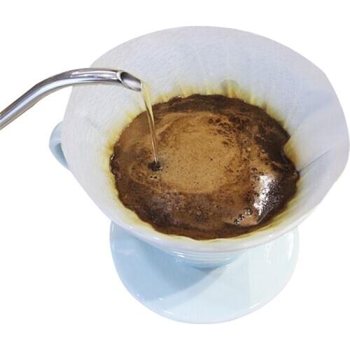 50 PCS Coffee Filters Disposable Natural Paper Filter Natural Cone Shaped Filter for Better Tasting Brewing Pour Over Dripper