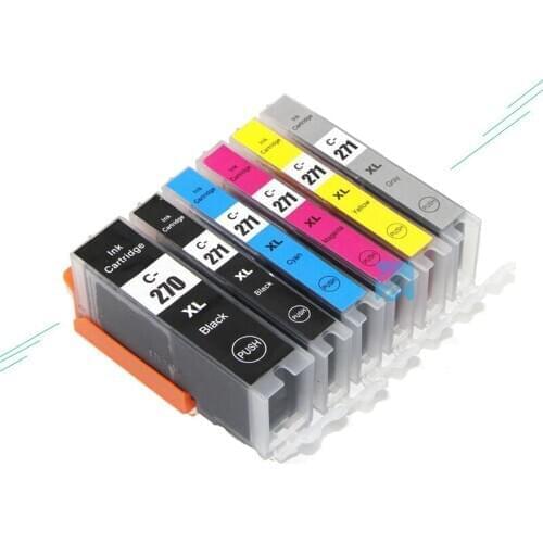 6PK Compatible For Canon PGI-270 XL Ink Cartridge for Printers: Pixma MG7720 MG6820 MG682 MG6822 MG5720 MG5722 MG5721 Printer