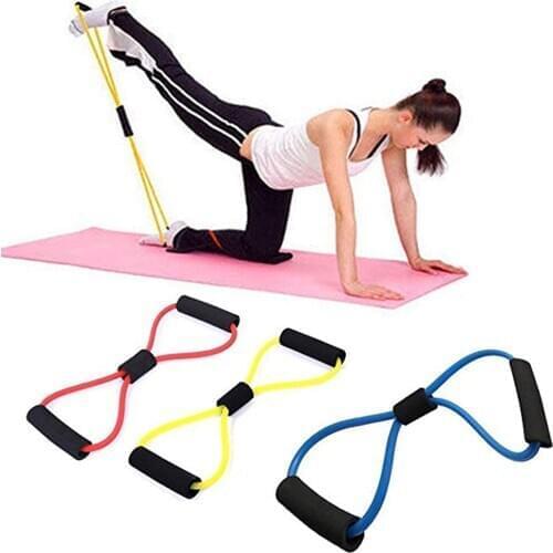 8-shaped Yoga Resistance Bands Elastic Band Body Equipment Fitness Home Expander Chest Puller Exercise Sports for Building Gym