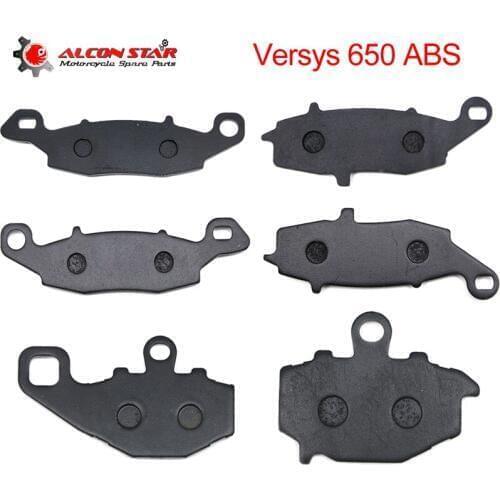 Alconstar- for Kawasaki Versys 650 ABS 2007 2008 2009 2010 2011 2012 2013 Front Disc Brake Pads and Rear Disc Brake Pads Racing