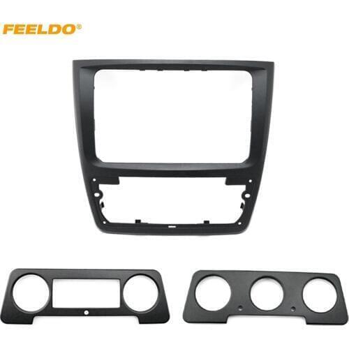 FEELDO Car Refitting DVD Panel Dash Kit Fascia Radio Audio Frame for Skoda Yeti Stereo Frame Installation Kit #MX1887