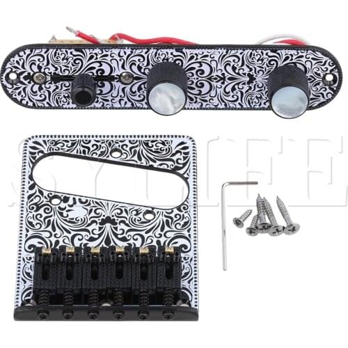 White 3Way Control Plate Electric Guitar Tremolo Bridge Replacement
