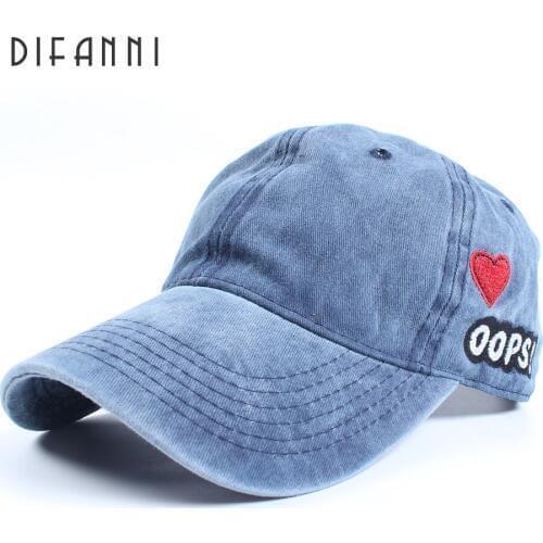 [DIFANNI]Women Snapback Caps Men Baseball Cap Hats For Men Casquette Plain Bone Gorras Cotton Washed Blank Vintage Baseball Caps