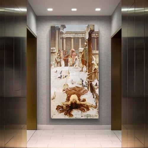 Holover Canvas Oil Painting Aesthetic Home Decoration William Waterhouse"Saint Eulalia,1885"Romanticism Mythology Wall Art