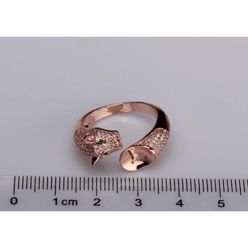 S925 sterling silver exquisite leopard head classic rings, natural pearls adjustable hand ornaments
