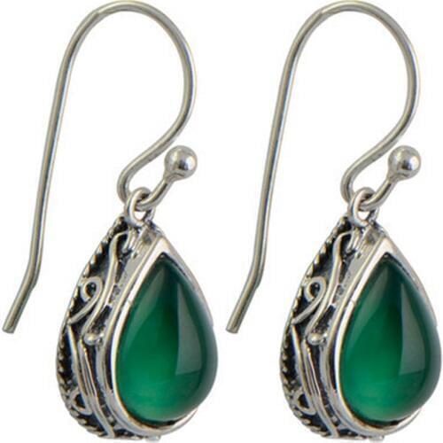 Jade Angel Earrings With Stones