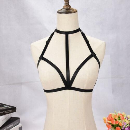 JLX.HARNESSWomen Body Harness Erotic Lingerie Body Gothic Bondage Harness Crop Top Fetish Wear Harajuku Harness garter Belt
