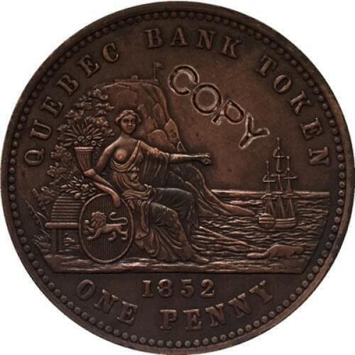 Canada 1852 1 Penny coins COPY 34.1MM