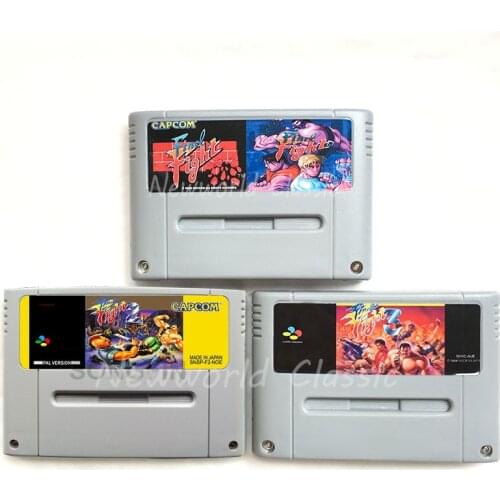Final Fight Series 1 2 3 for 16 Bit Video Game Cartridge Compilation Card for EUR/PAL Version Game Console