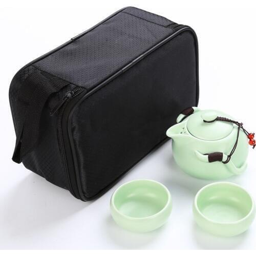 Chinese Travel Tea Set Ceramic Portable Kungfu Teapot Porcelain Teaset Gaiwan Tea Cups of Tea Ceremony Tea Pot With Travel Bag