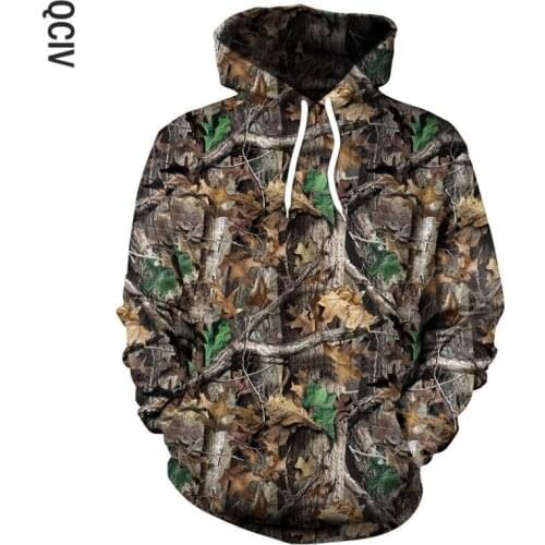 Maple Leaves Camouflage 3d Hoodies Men Women Outdoor Fishing Camping Hunting Clothing Unisex Hooded Coats Tops