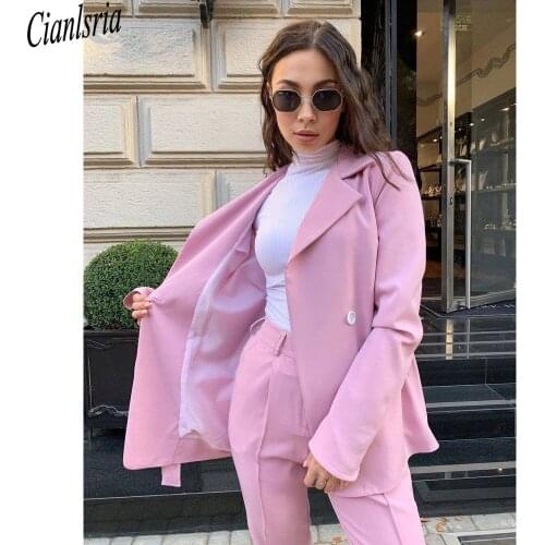 Young Girl Pink Pants Suits Women Ladies Evening Party Tuxedos Mother of the Bride Formal Work Wear For Wedding 2 pcs