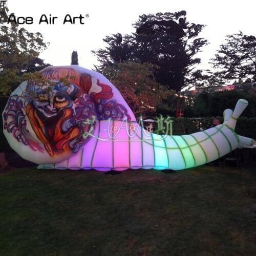 Beautiful led light Inflatable snail replica/model for Promotion Decoration in United States