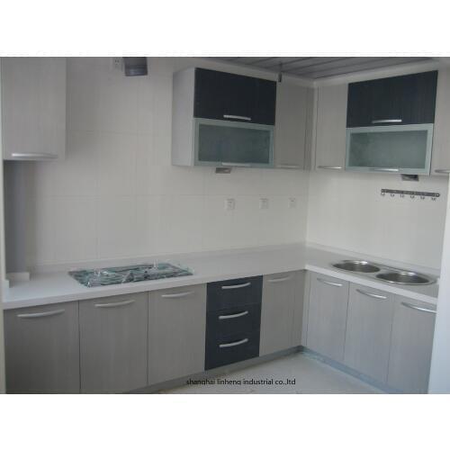 Melamine/mfc kitchen cabinets(LH-ME025)