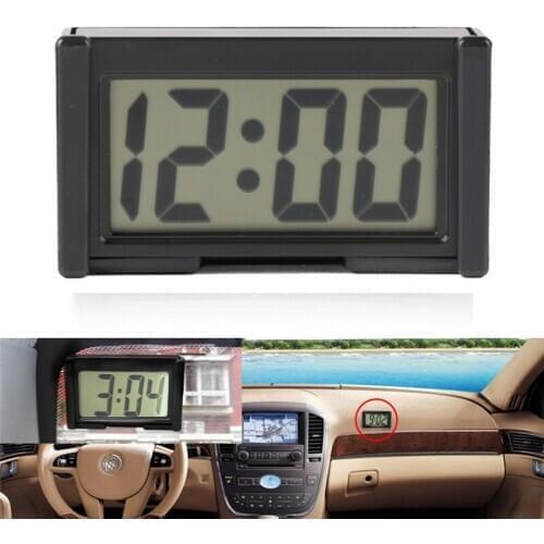Mini Car Clock Auto Car Truck Dashboard Time Convenient Durable Self-Adhesive Bracket Vehicle Electronic Digital Clock#291433