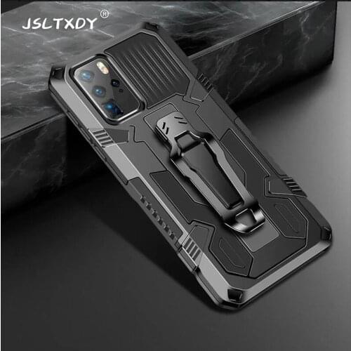 Fashion Luxury Armor Shock Dropproof Shockproof Stand Magnetic Case for Huawei P40 Pro P40 lite case Back Cover Coque Fundas