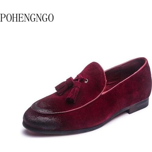 Mens Flats Boat Shoes Tassel Daily Loafers Men Business Work Driving Shoes Wedding Cow Suede Moccasins Male Casual Walk Footwear