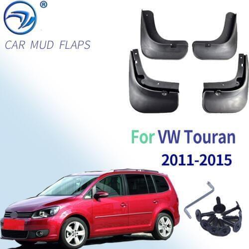 Set Car Mud Flaps For VW Touran 2011 - 2015 Mudflaps Splash Guards Mud Flap Mudguards Fender Front Rear Styling 2012 2013 2014