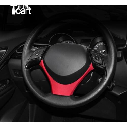 New Car Accessories For toyota chr c-hr 2018 2019 2020 2021 Steering wheel trim cover Sports ABS carbon