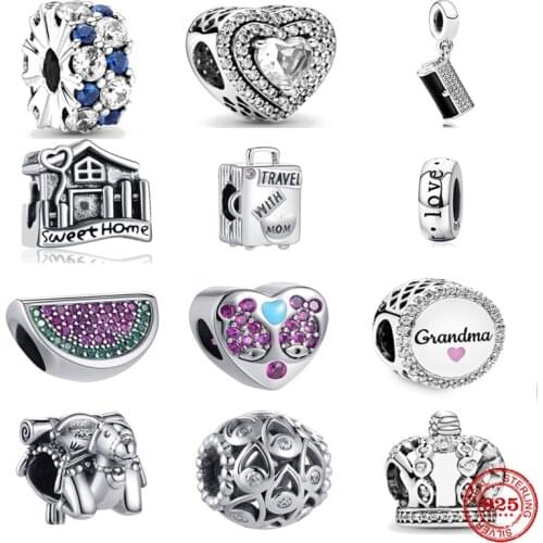 New Colorful Umbrella Fish Crown Camel LOVE Charm Beads Fit Original Pandora Bracelet 925 Sterling Silver DIY Women Jewelry